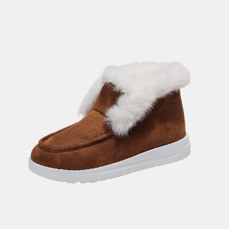 Furry Suede Snow Boots sold by Charming Charlie