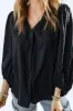 Leopard V-Neck Balloon Sleeve Blouse sold by Charming Charlie