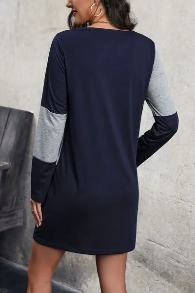 Color Block V-Neck Mini Dress sold by Charming Charlie product image thumbnail 2