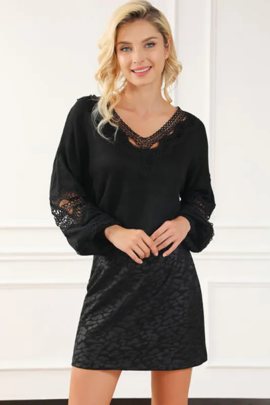 Openwork V-Neck Raglan Sleeve Sweater sold by Charming Charlie