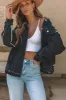 Button Up Raw Hem Distressed Denim Jacket sold by Charming Charlie