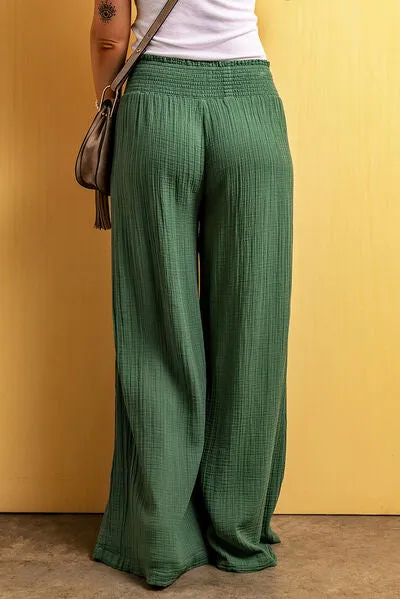 Smocked Waist Texture Wide Leg Pants sold by Charming Charlie product image thumbnail 2