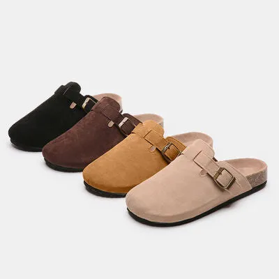 Suede Closed Toe Buckle Slide sold by Charming Charlie