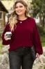 Plus Size Round Neck Dropped Shoulder T-Shirt sold by Charming Charlie