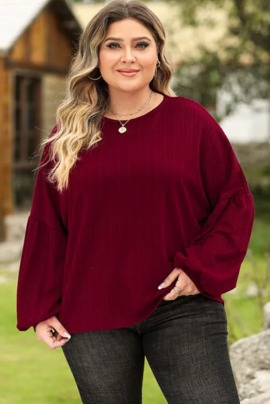 Plus Size Round Neck Dropped Shoulder T-Shirt sold by Charming Charlie