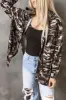 Camouflage Button Up Hooded Jacket sold by Charming Charlie