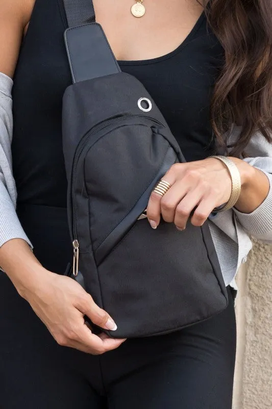 Cross Zip Sling Bag sold by Charming Charlie product image thumbnail 5