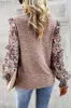 Heathered Floral Frill Lantern Sleeve Blouse sold by Charming Charlie