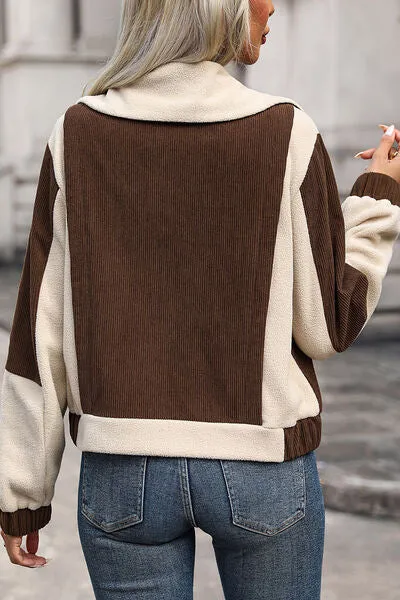 Color Block Zip Up Pocketed Jacket sold by Charming Charlie product image thumbnail 2