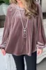Ruched Round Neck Raglan Sleeve Blouse sold by Charming Charlie