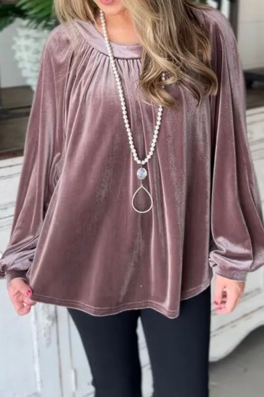 Ruched Round Neck Raglan Sleeve Blouse sold by Charming Charlie