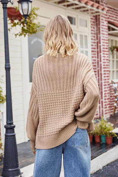 Ribbed Drop Shoulder Lantern Sleeve Sweater sold by Charming Charlie product image thumbnail 4
