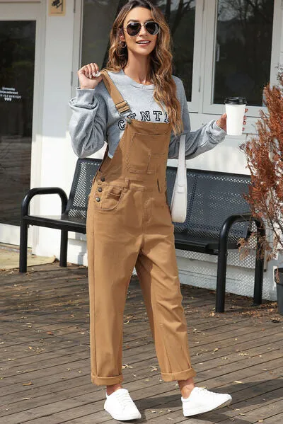 Wide Strap Buttoned Straight Overalls sold by Charming Charlie product image thumbnail 3