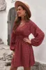 Smocked V-Neck Balloon Sleeve Dress sold by Charming Charlie