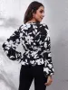 Floral V-Neck Balloon Sleeve Peplum Blouse sold by Charming Charlie