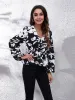 Floral V-Neck Balloon Sleeve Peplum Blouse sold by Charming Charlie