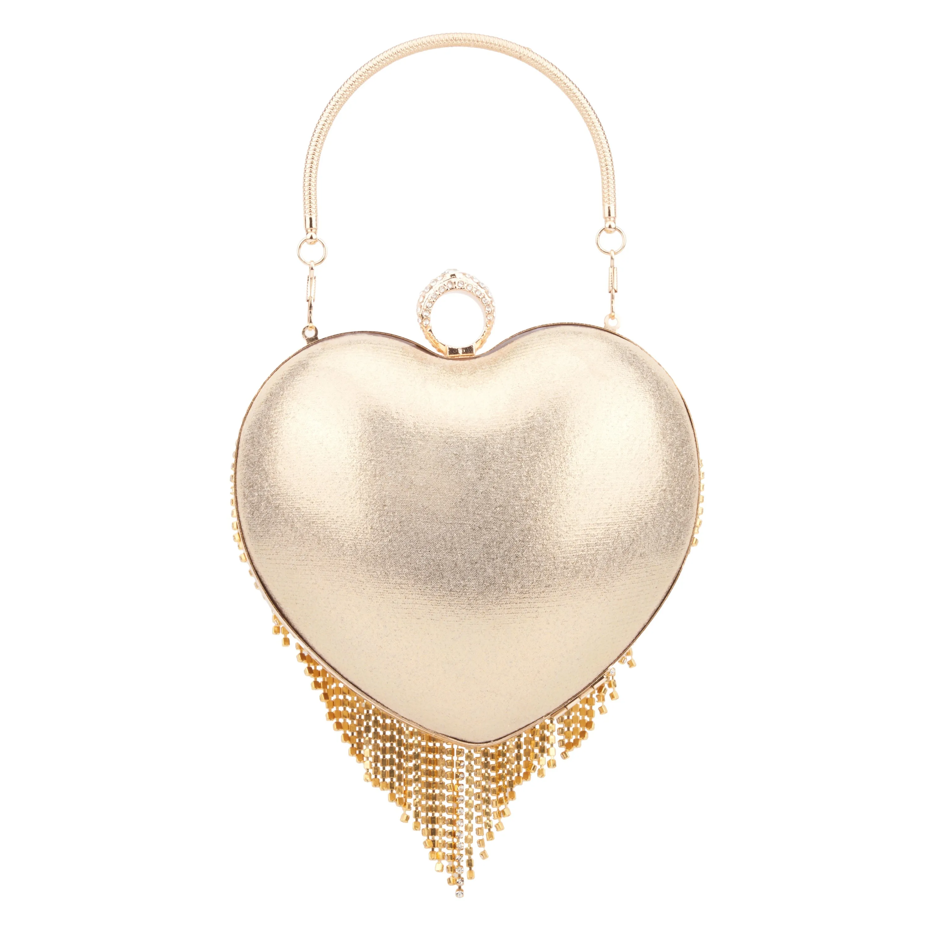 Women's Lissie Heart Shaped Evening Bag With Rhinestones sold by Charming Charlie product image thumbnail 4