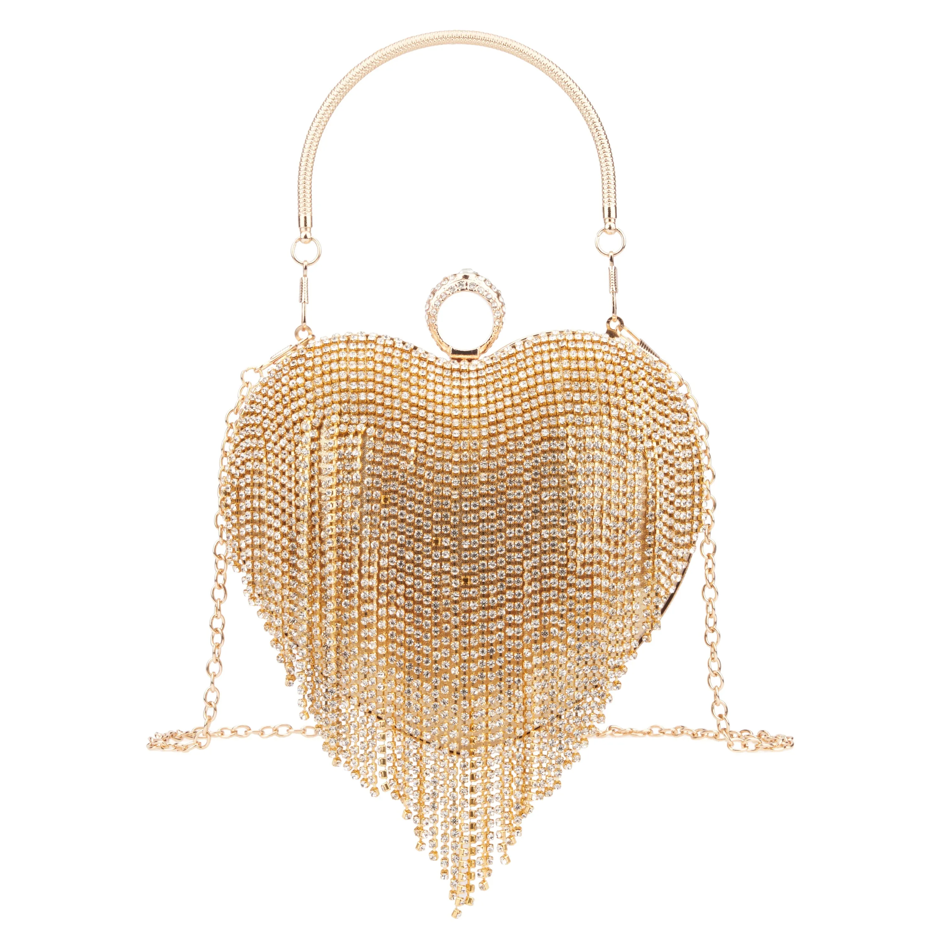 Women's Lissie Heart Shaped Evening Bag With Rhinestones sold by Charming Charlie product image thumbnail 2