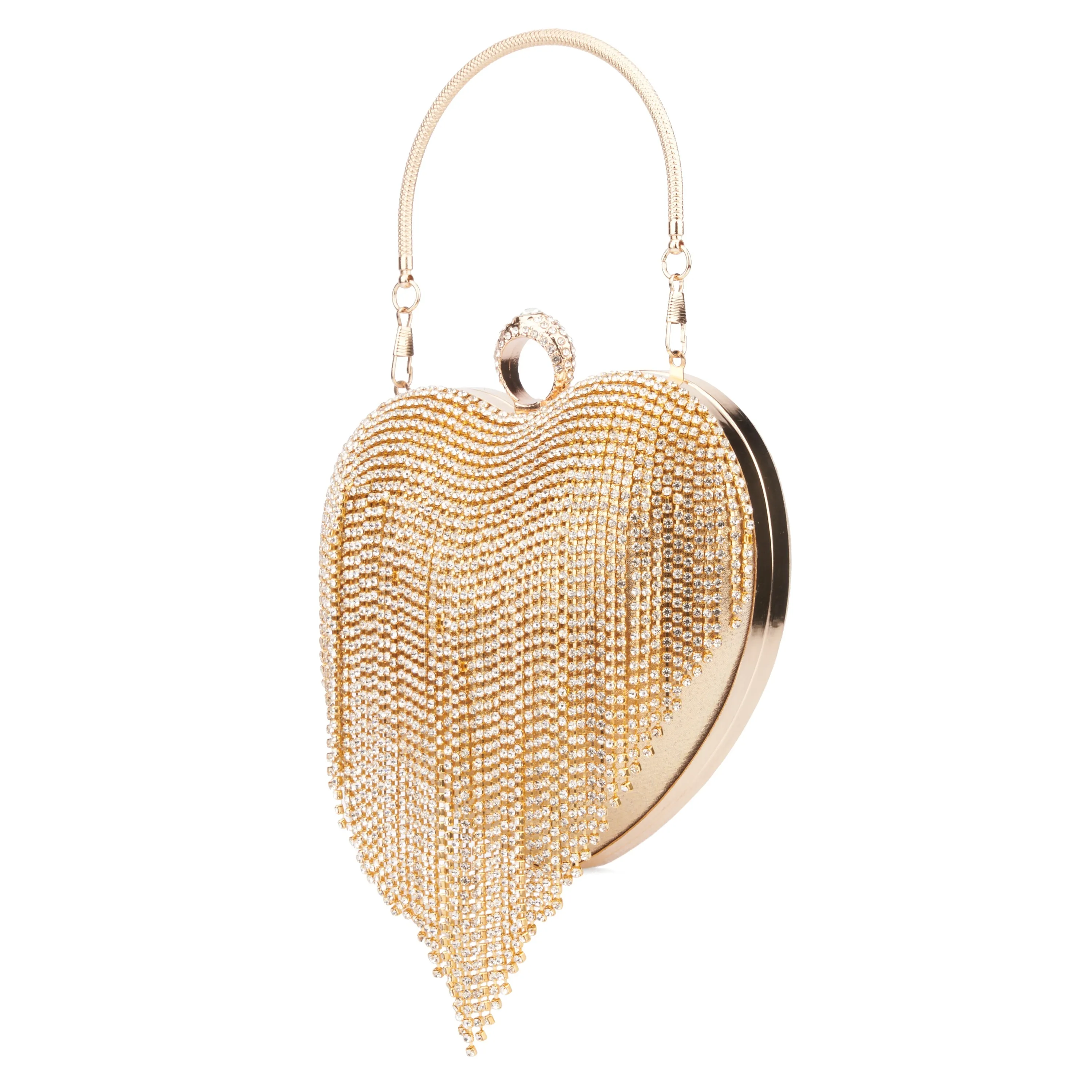 Women's Lissie Heart Shaped Evening Bag With Rhinestones sold by Charming Charlie