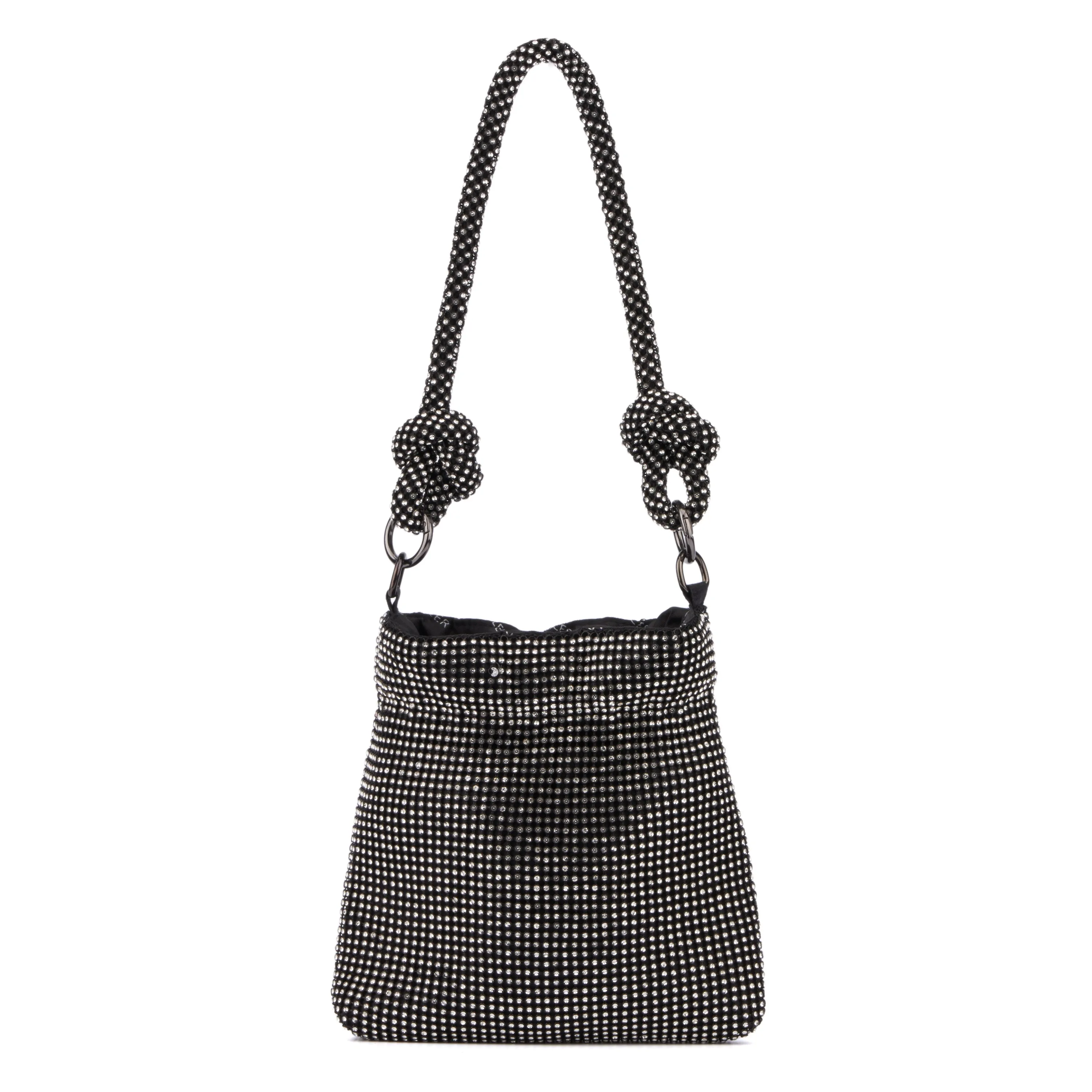 Women's Miley Rhinestone Bucket Bag With Knot Handles sold by Charming Charlie product image thumbnail 4