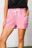 Light Rose Double Gauze Drawstring Cotton Shorts sold by Charming Charlie