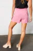 Light Rose Double Gauze Drawstring Cotton Shorts sold by Charming Charlie