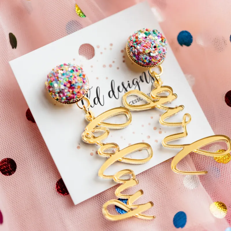 Birthday Girl Earrings sold by Charming Charlie