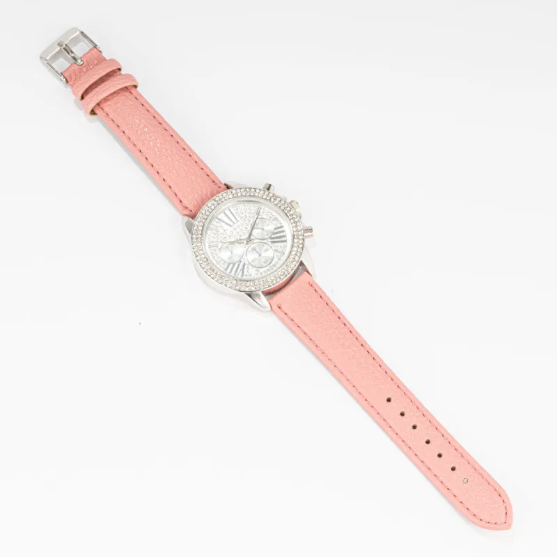 Bubblgum Pink Glitz 'n' Glam Watch sold by Charming Charlie