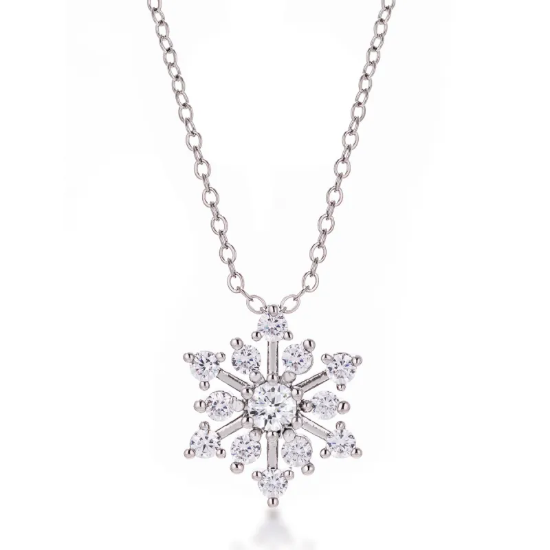Contemporary CZ Snowflake Necklace sold by Charming Charlie