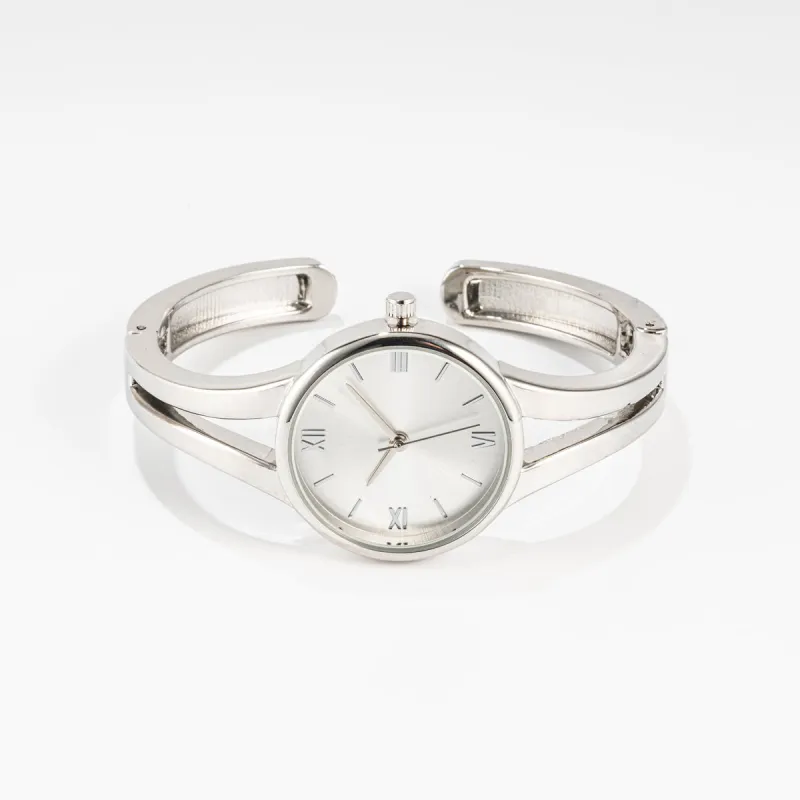 Simple Silver Tone Cuff Watch sold by Charming Charlie