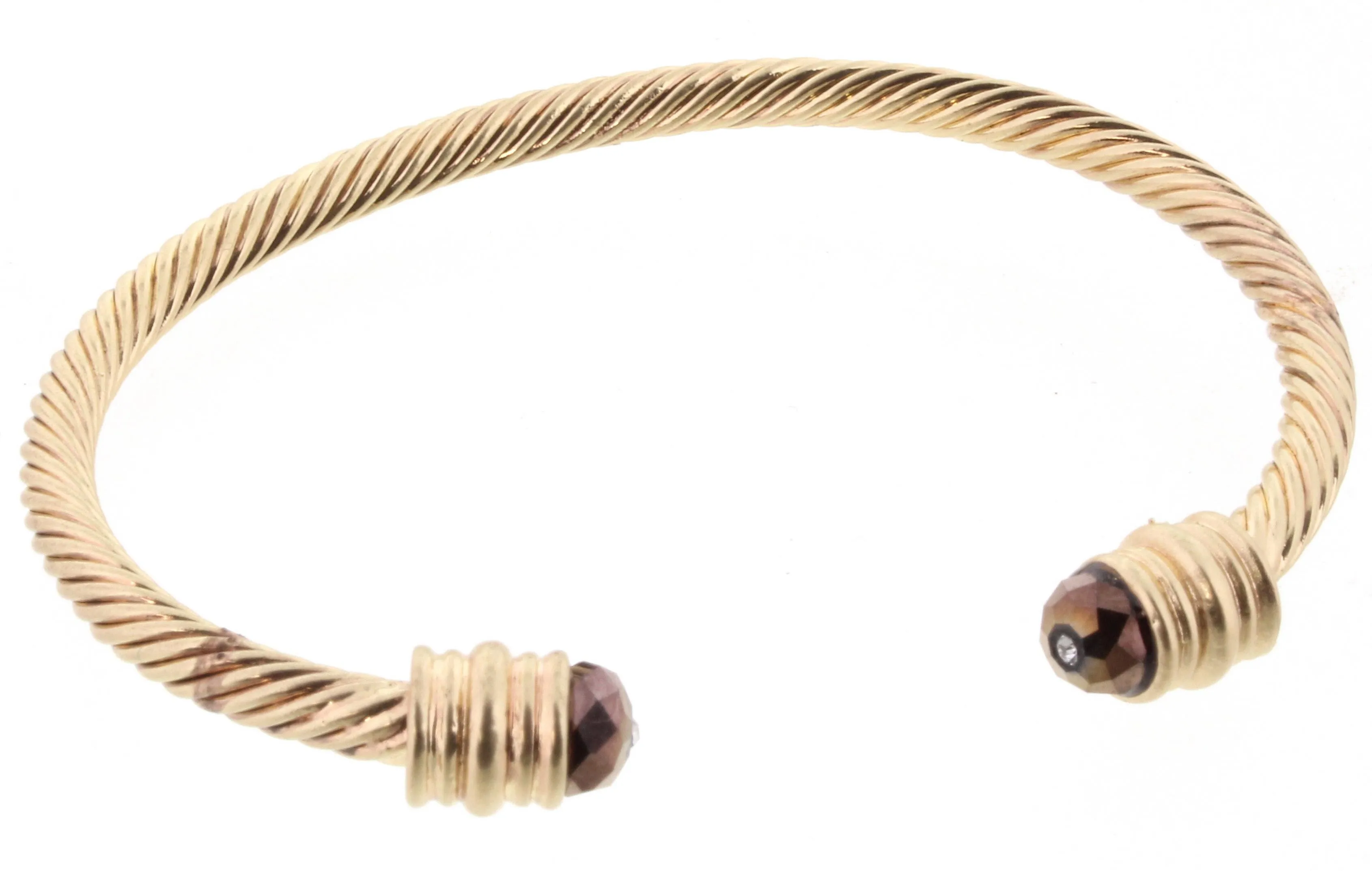 Brass Cuff Bracelet with Chocolate Accents sold by Charming Charlie