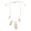 Gold Adjustable Pull Cord Bracelet with 2-Tone Long Hexagon Dangles sold by Charming Charlie