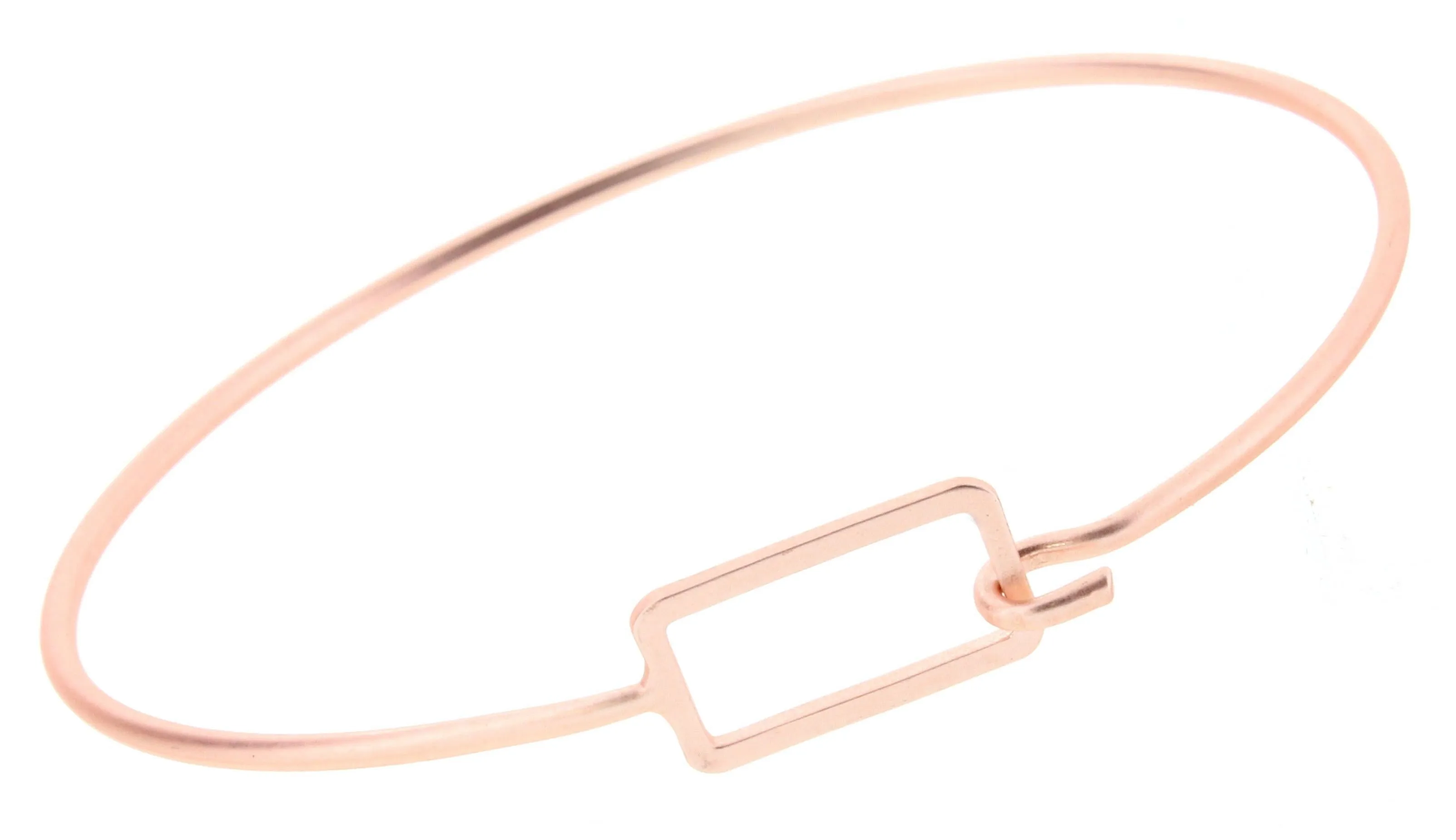 Delicate Rose Gold Rectangle Latch Bracelet sold by Charming Charlie