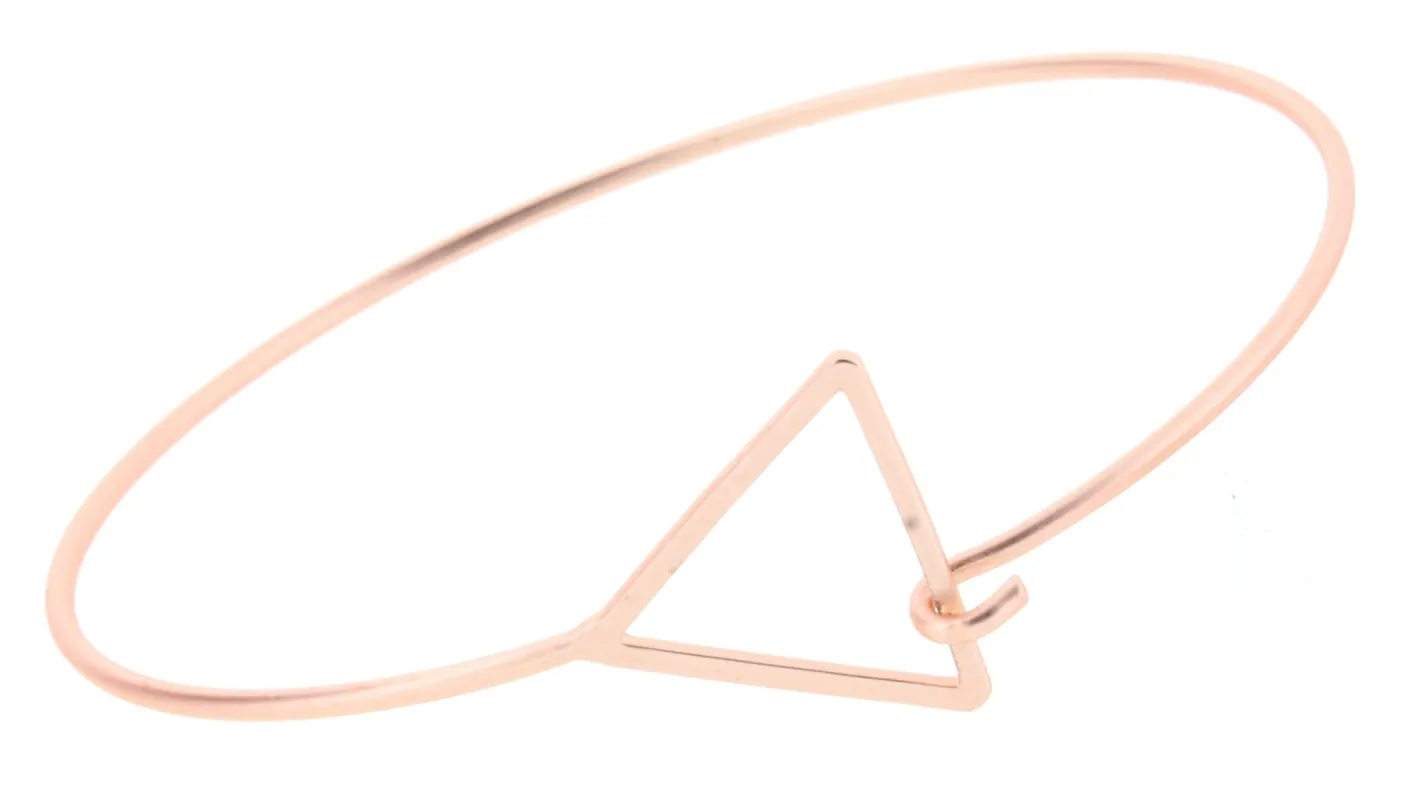 Delicate Rose Gold Triangle Latch Bracelet sold by Charming Charlie