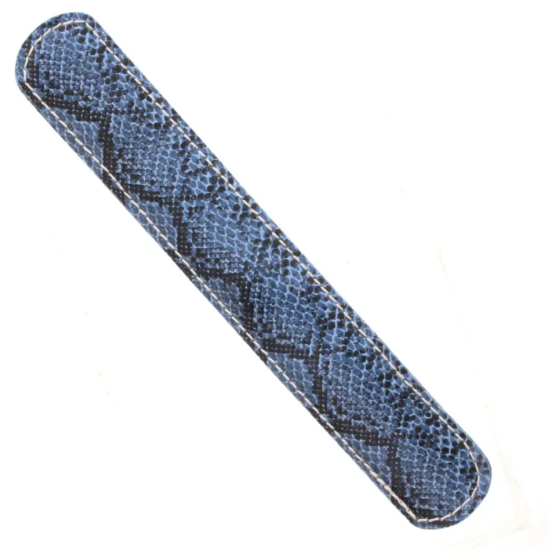 Blue Snakeskin Slap Bracelet sold by Charming Charlie