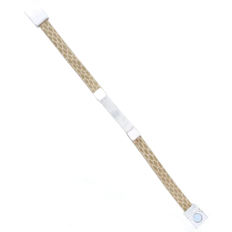 Cream Leather Bracelet with Silver Bar sold by Charming Charlie