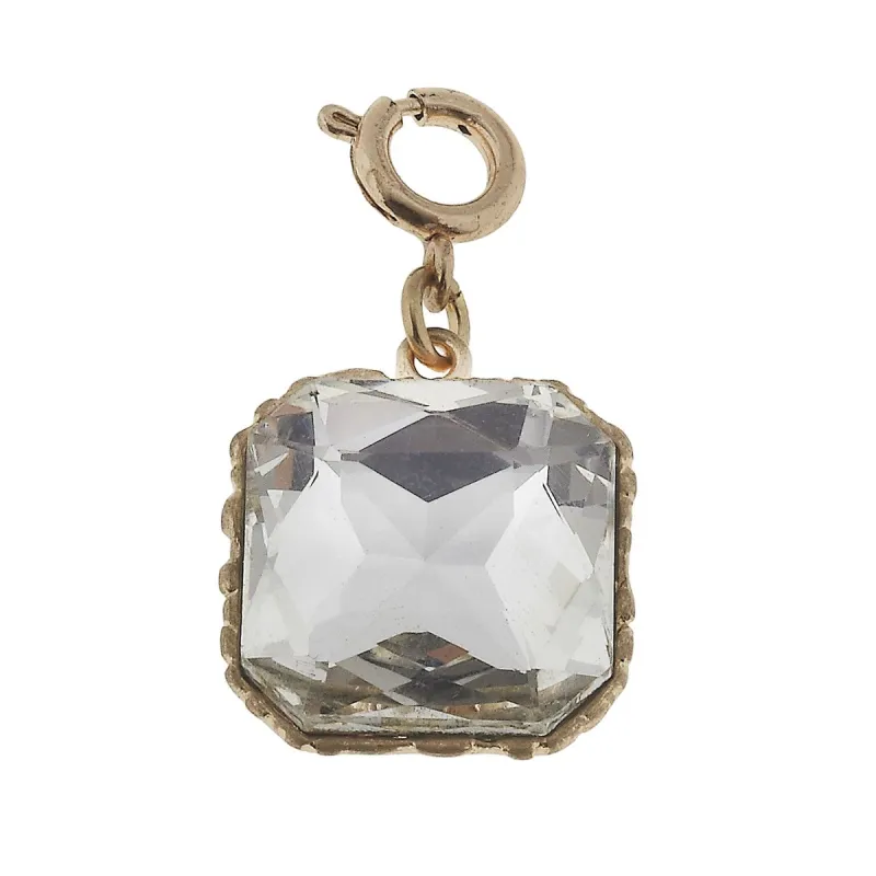 Square Sautered Gold Chandelier Charm sold by Charming Charlie