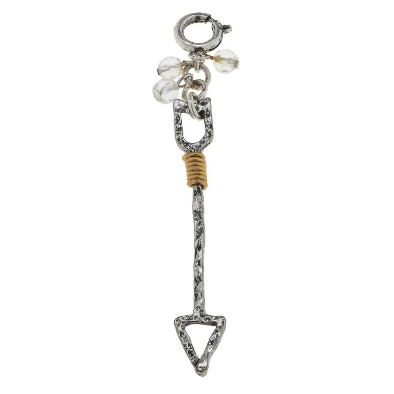 Wire Wrapped Arrow with Clear Glass Cluster Charm sold by Charming Charlie