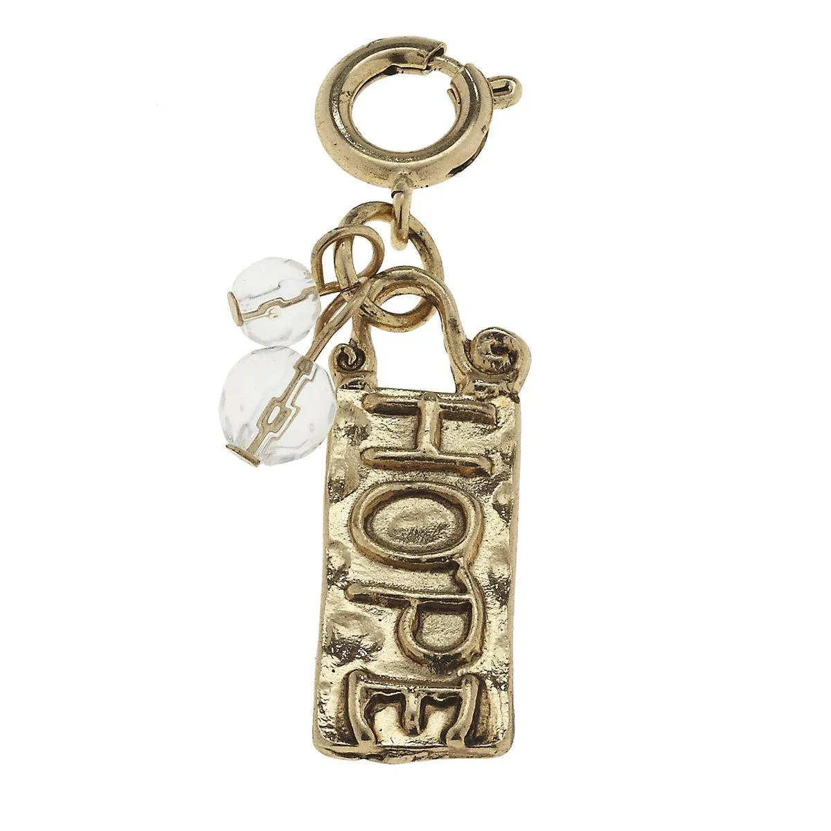 Antique Gold "Hope" Artisan Phrase Charm sold by Charming Charlie