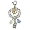 Antique Silver and Gold Wheel Cluster Ring with Dark Blue Glass Charm sold by Charming Charlie