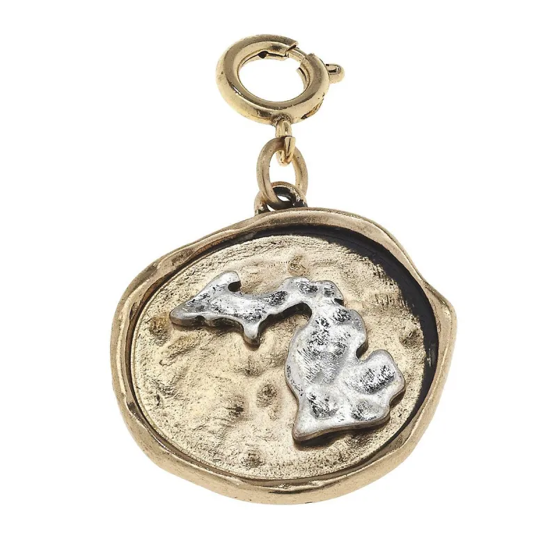 2-Tone State Charm - Michigan sold by Charming Charlie