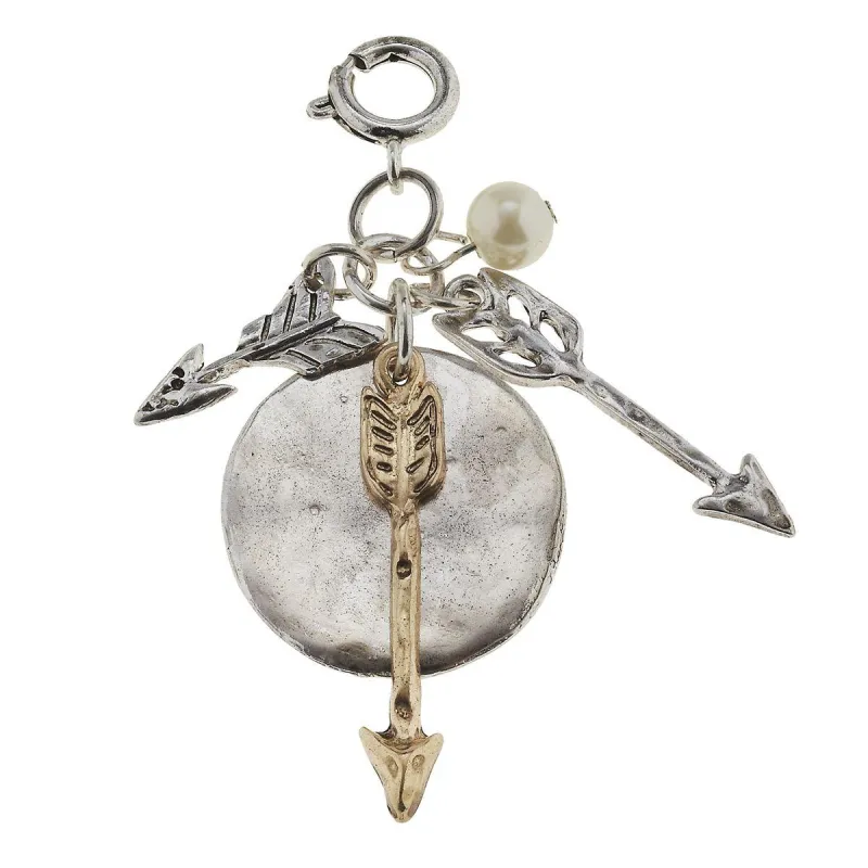 2-Tone Arrow Cluster & Disk Charm sold by Charming Charlie