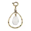Antique Gold Teardrop with Clear Teardrop Glass Charm sold by Charming Charlie