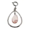 Antique Silver Teardrop with Rose Teardrop Glass Charm sold by Charming Charlie