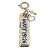 2-Tone Matt 19:26 Scripture Phrase Charm sold by Charming Charlie