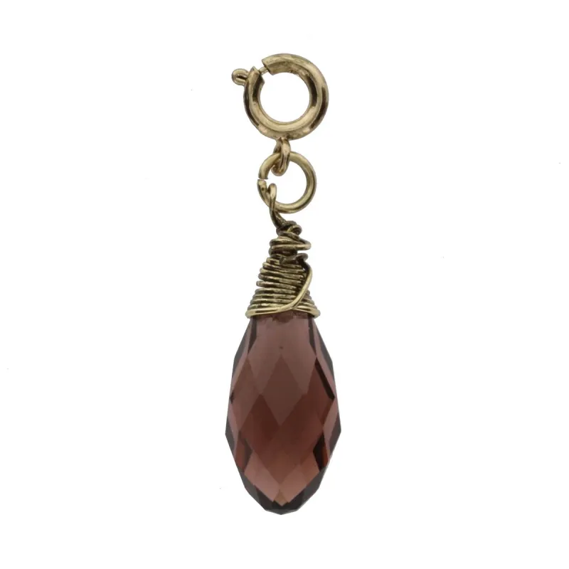 Antique Gold And Amethyst Birthstone Wire Wrapped Charm sold by Charming Charlie