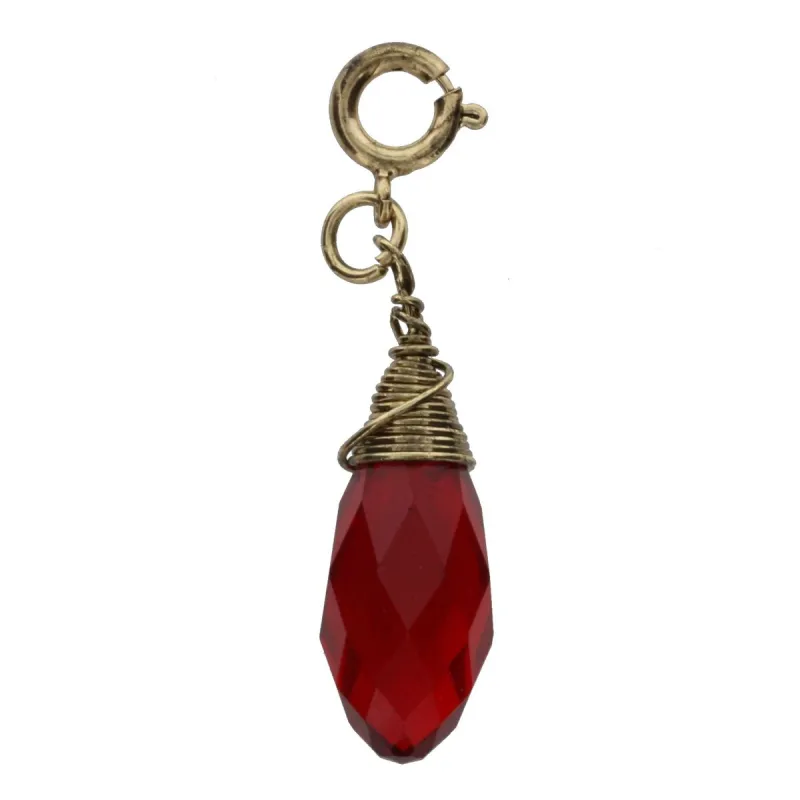 Antique Gold And Ruby Birthstone Wire Wrapped Charm sold by Charming Charlie