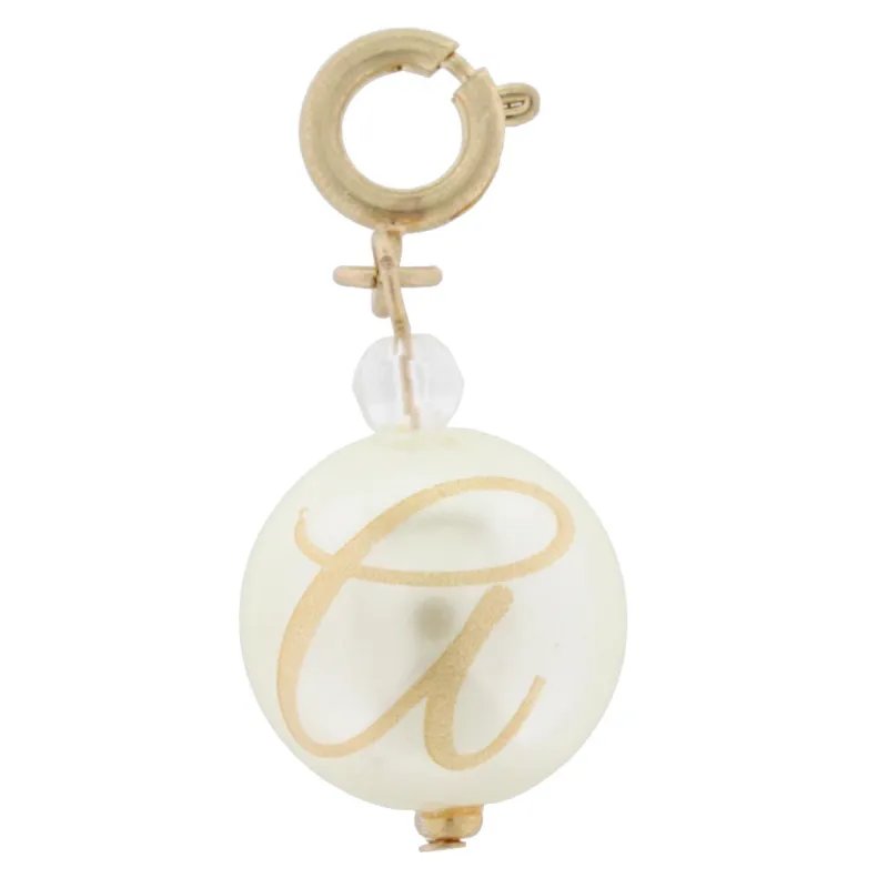 Faceted Pearl A Initial Charm sold by Charming Charlie
