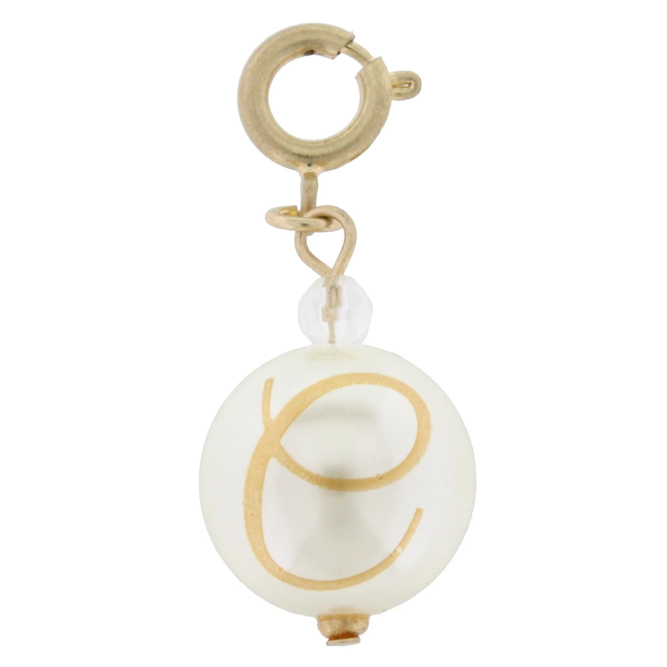 Faceted Pearl C Initial Charm sold by Charming Charlie
