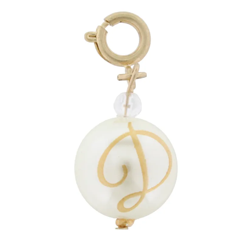 Faceted Pearl D Initial Charm sold by Charming Charlie